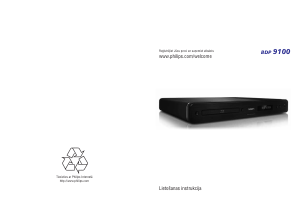 Rokasgrāmata Philips BDP9100 Blu-ray atskaņotājs