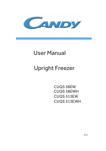 Manual Candy CUQS 58ES Congelador