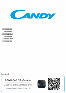 Посібник Candy CCE3T618EW Холодильник із морозильною камерою