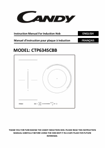 Manual Candy CTP634SCBB Hob