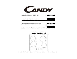 Manual Candy CH64CCTT/1 Hob