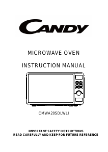 Mode d’emploi Candy CMWA20SDLWLI Micro-onde