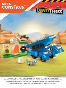 Handleiding Mega Construx set DXW46 Dinotrux Ton-Ton schijfschieten