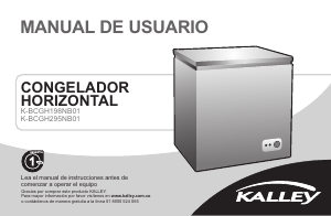 Manual de uso Kalley K-BCGH198NB01 Congelador