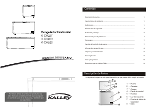 Manual de uso Kalley K-CH520 Congelador