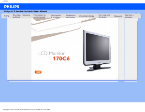 Manuale Philips 170C6FS Monitor LCD