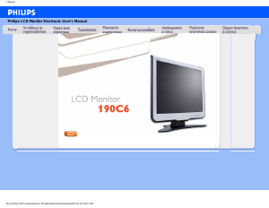 Käyttöohje Philips 190C6FS Nestekidenäyttö