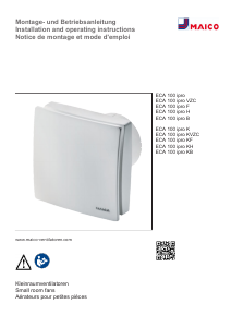 Mode d’emploi Maico ECA 100 ipro KF Ventilateur