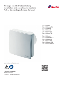 Bedienungsanleitung Maico ECA 150 ipro KVZC Ventilator