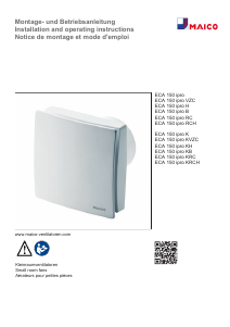 Mode d’emploi Maico ECA 150 ipro VZC Ventilateur