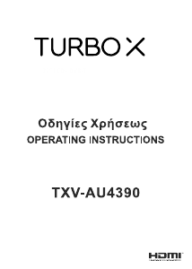 Manual Turbo-X TXV-AU4390 LED Television