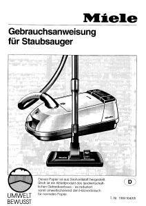Bedienungsanleitung Miele S 274i Staubsauger