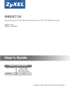 Handleiding ZyXEL NBG6716 Router