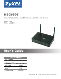 Handleiding ZyXEL NBG6503 Router
