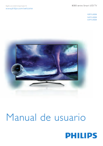 Manual de uso Philips 55PFL8008S Televisor de LED