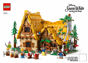 Bruksanvisning Lego set 43242 Disney Snøhvit og de syv dvergenes hytte