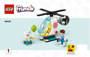 Manual Lego set 42621 Friends Hospital de Heartlake City