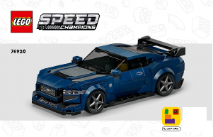 Bruksanvisning Lego set 76920 Speed Champions Ford Mustang Dark Horse-sportsbil