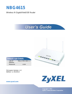 Handleiding ZyXEL NBG4615 Router