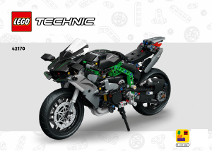 Handleiding Lego set 42170 Technic Kawasaki Ninja H2R motor