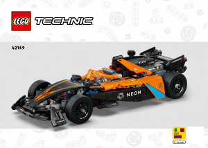 Käyttöohje Lego set 42169 Technic NEOM McLaren Formula E -kilpa-auto