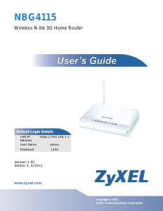 Handleiding ZyXEL NBG4115 Router