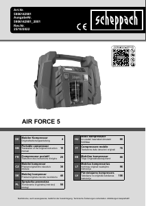 Manual Scheppach AIR FORCE 5 Compressor