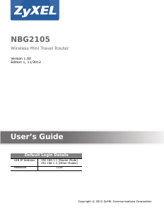 Handleiding ZyXEL NBG2105 Router