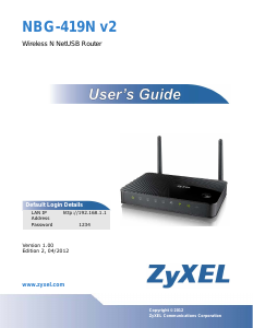 Handleiding ZyXEL NBG-419N v2 Router