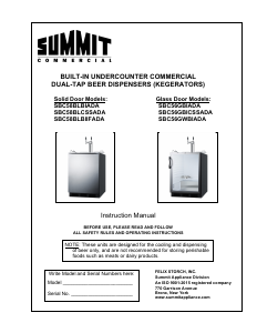 Manual Summit SBC58BLBIADANKIF Tap System