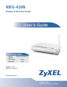 Handleiding ZyXEL NBG-416N Router