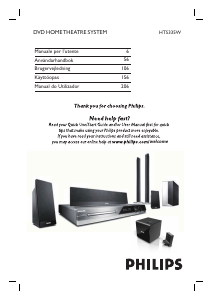 Manuale Philips HTS335W Sistema home theater