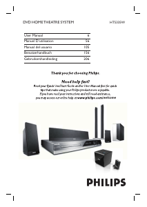 Manual Philips HTS335W Home Theater System