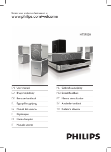 Käyttöohje Philips HTS9520 Kotiteatterijärjestelmä