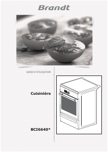 Mode d’emploi Brandt BCI6640W Cuisinière