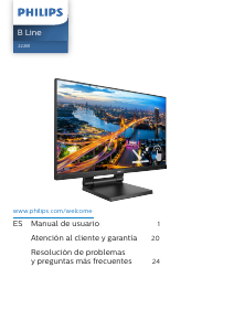 Manual de uso Philips 222B1TC B Line Monitor de LED