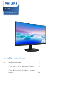 Bruksanvisning Philips 223V7QSB LED skärm