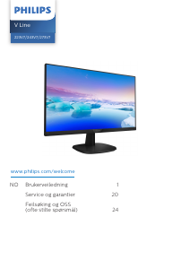 Bruksanvisning Philips 223V7QSB LED-skjerm