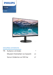 Kullanım kılavuzu Philips 242S9JML S Line LED ekran