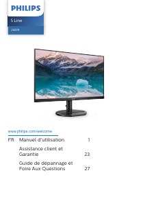Mode d’emploi Philips 242S9JML S Line Moniteur LED