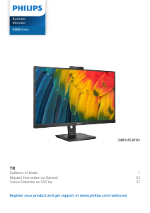 Kullanım kılavuzu Philips 24B1U5301H LED ekran