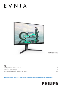 Instrukcja Philips 25M2N3200W Evnia Monitor LED