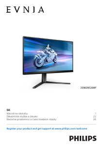 Návod Philips 25M2N5200P Evnia LED monitor