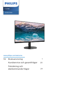Bruksanvisning Philips 275S9JAL S Line LED skärm