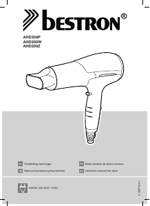 Mode d’emploi Bestron AHD200W Sèche-cheveux