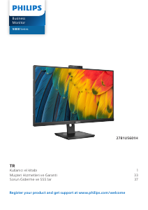 Kullanım kılavuzu Philips 27B1U5601H LED ekran