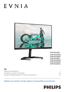 Mode d’emploi Philips 27M1N3200ZS Evnia Moniteur LED