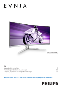 Priročnik Philips 34M2C7600MV Evnia LED-zaslon