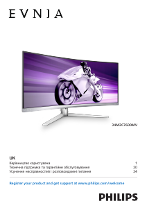 Посібник Philips 34M2C7600MV Evnia Світлодіодний монітор