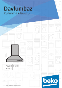 Kullanım kılavuzu BEKO P 129 B Davlumbaz